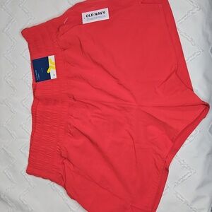 Old Navy Muted Red High Rise Shorts 3"